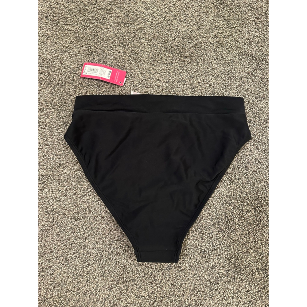 NWT Xhilaration Black High Waist High Leg Bikini Bottom - Medium - Picture 5 of 7